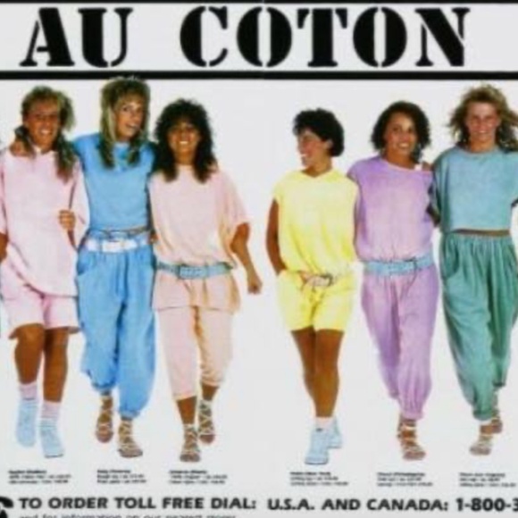 Vintage 80s/90s Au Coton High Waisted Pastel Shorts sz Small - Picture 7 of 8